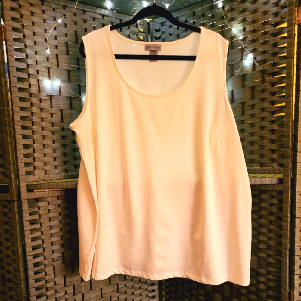 Catherines 3x cream color tank top